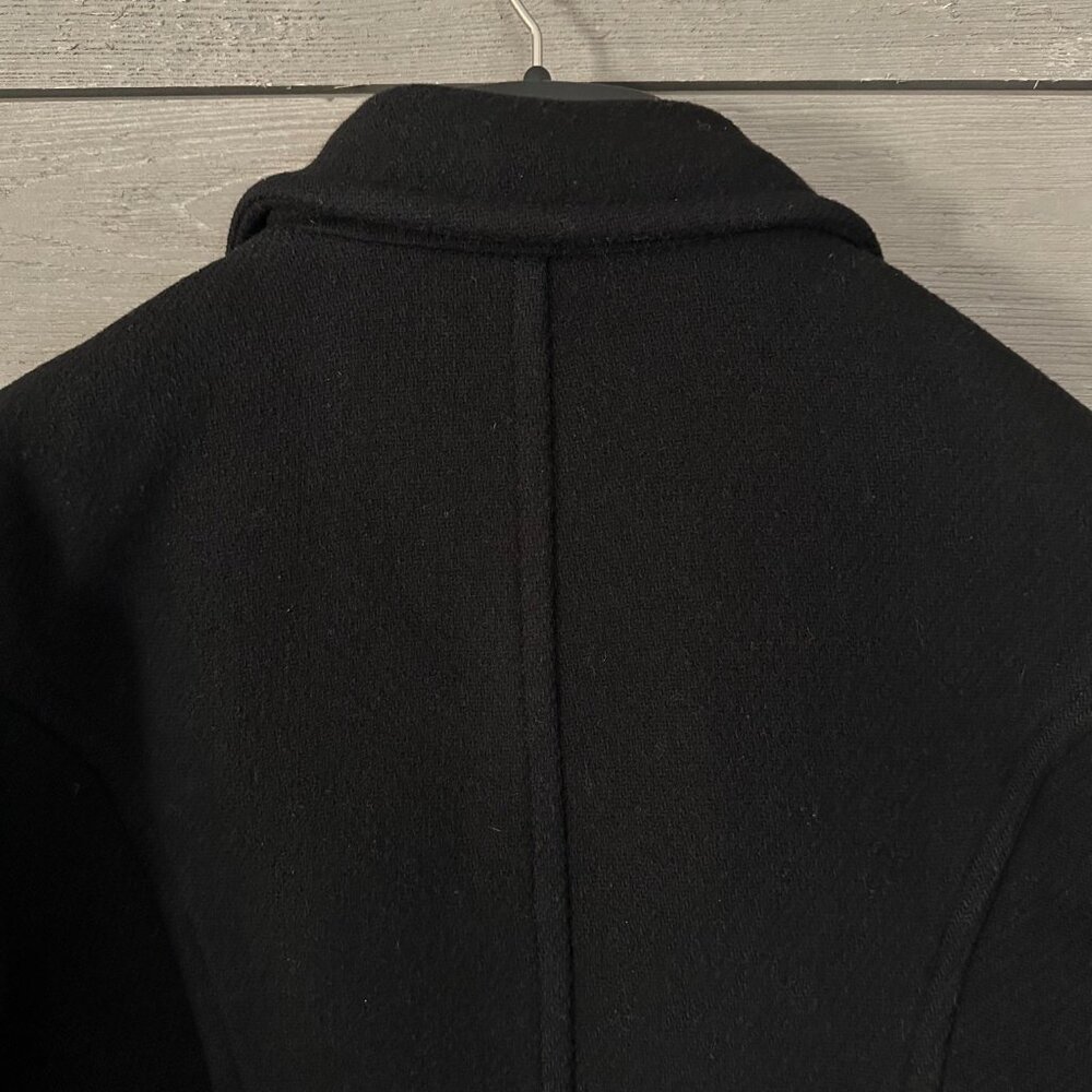 J. Crew Classic Wool Nello Gori Peacoat Jacket Coat Black Size 2 - Picture 11 of 14